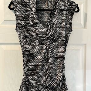 Vince Camuto Monochrome Graphic Blouse